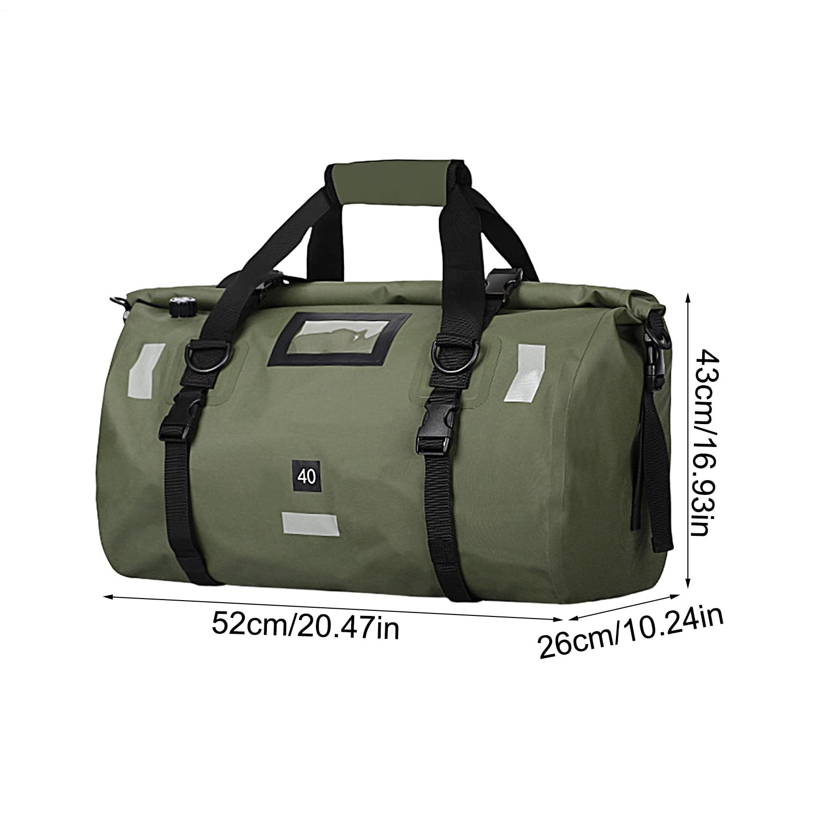 Zaino impermeabile da moto da 40 litri, impermeabile, per equitazione | attrezzatura da equitazione, borsa da palestra per moto, touring, campeggio, avventure e nuoto, organizer per gli uomini