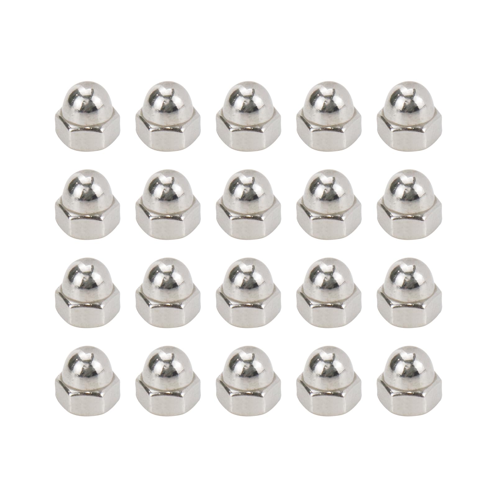 Dahszhi 20 Pcs 8#-32 Acorn Hex Cap Nuts,Acorn Nuts 304 Stainless Steel Hex Nut