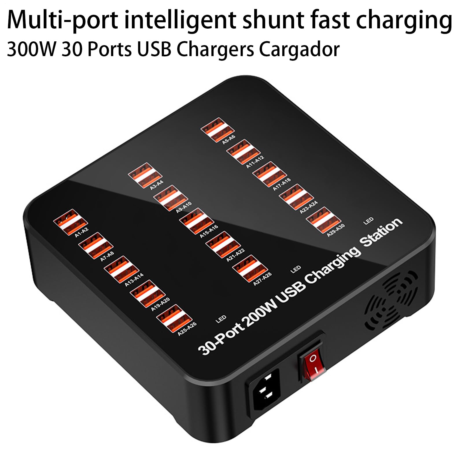 Stazione di Ricarica USB Hub Di Ricarica A Porte Multiple | Presa Intelligente Portatile Per Smartphone Tablet Desktop Auto Camper Scuola