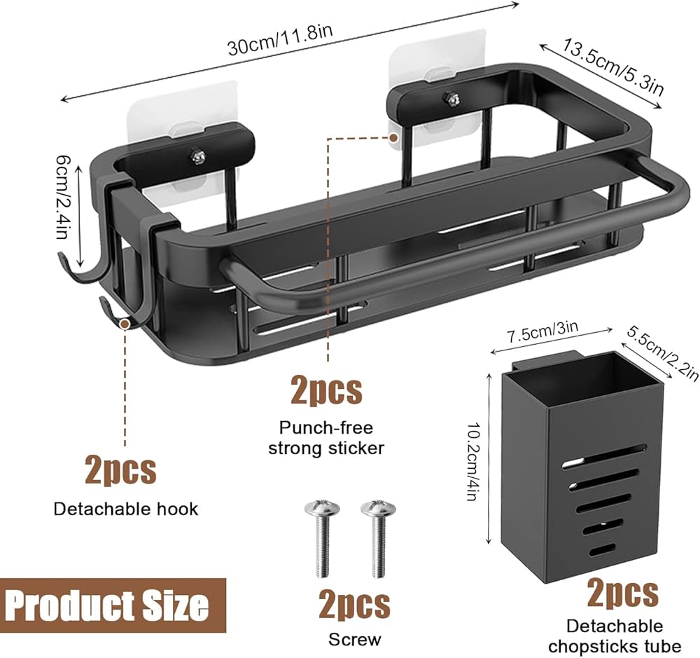 Porta Spugne da Cucina,organizer lavello cucina da appendere, Portaspugne  per Lavello Cucina Porta Spugna Lavandino Autoadesivi con 2 Porta Bacchette  e 2 Ganci, Organizer Cucina per Lavandino e Bagno : : Casa