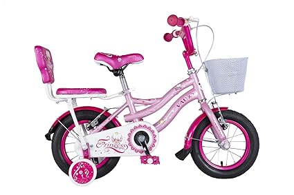Vaux Princess Steel Kids Bicycle for Girls (12T / Inches, Pink) Steel Frame