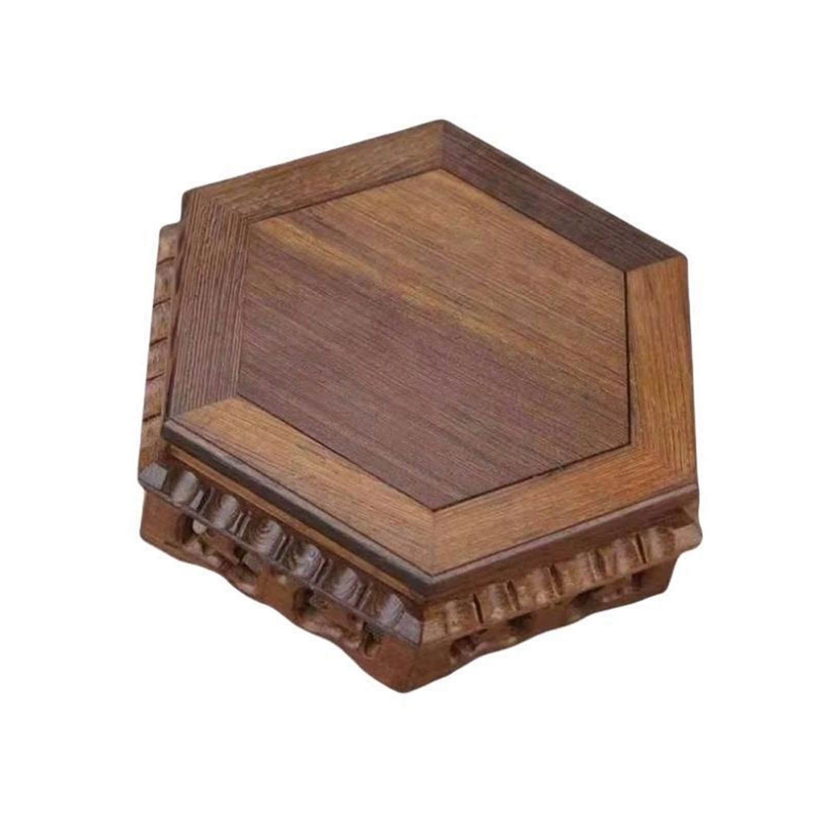 Base para jarrón Bases de madera en miniatura for macetas, pedestales, jarrones, bonsáis, decoración del hogar Exhibidor(Pequeño)