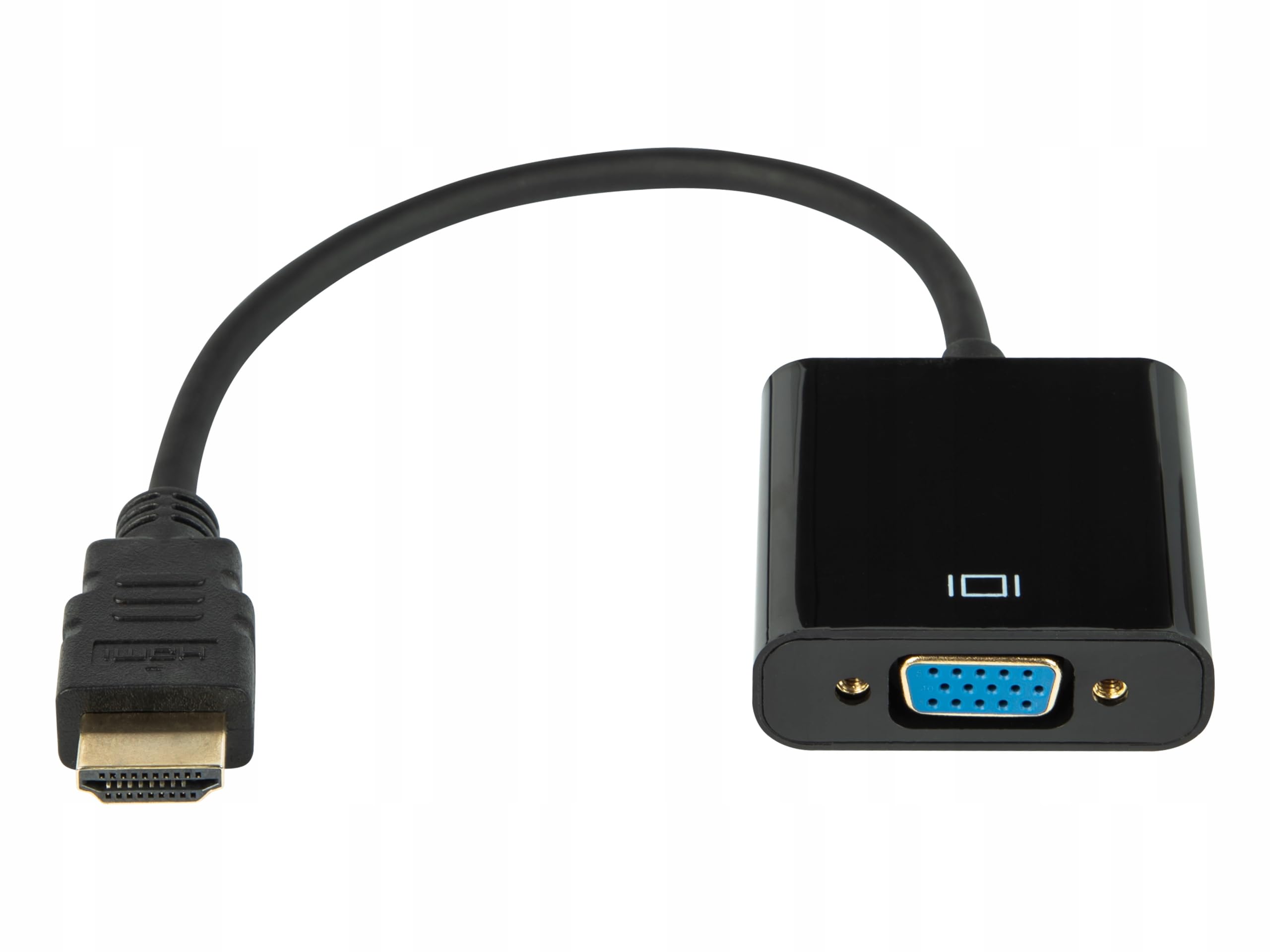 ADAPTER PRZEJSCIÓWKA WTYK KONWERTER HDMI - VGA D-SUB 15PIN KABEL HD AUDIO
