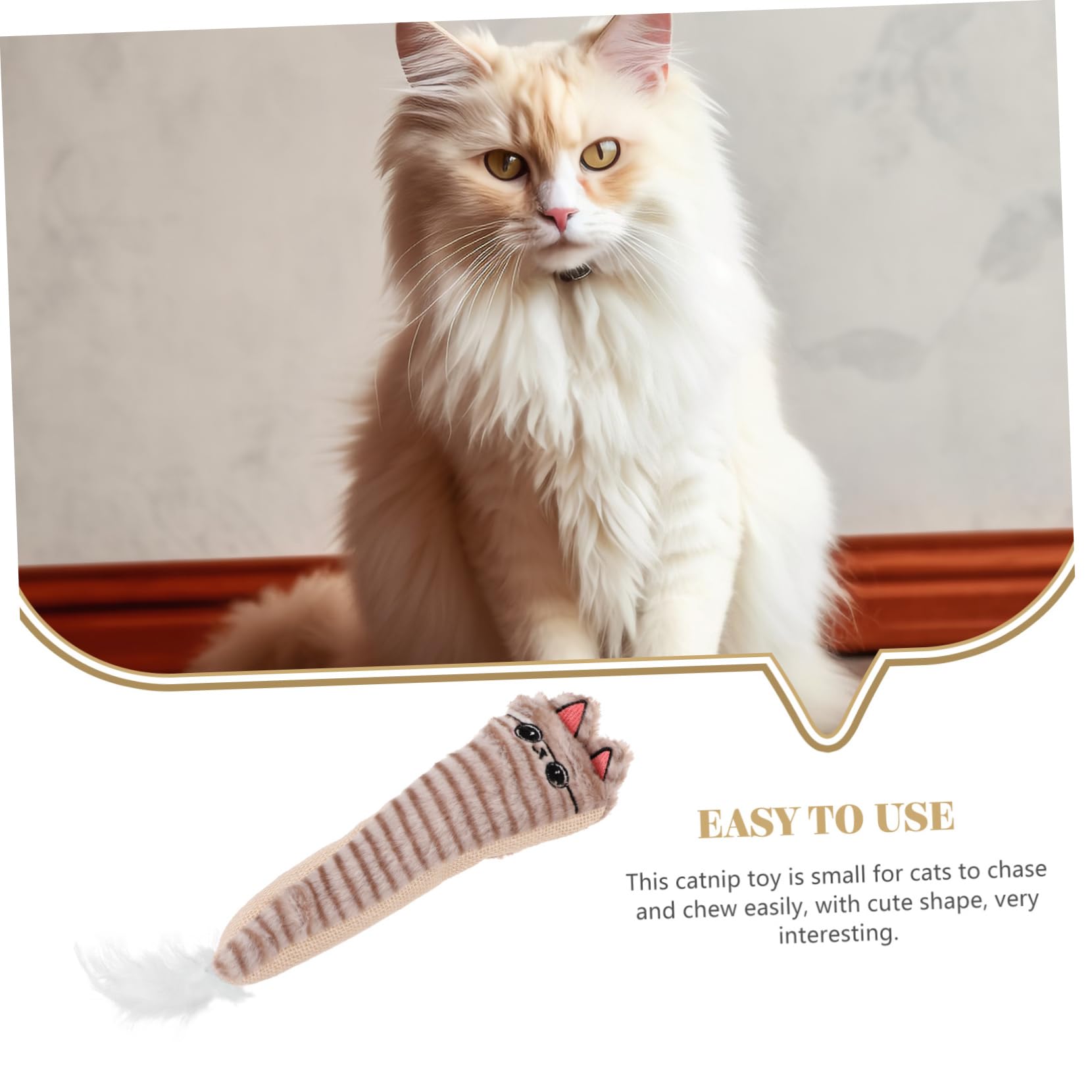 HEMOTON Cataire pour Chat avec Papier Bruissant Plush pour Mâcher Soulagement de Ennui Problèmes Dentaires pour Intérieur