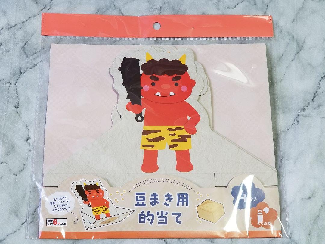 Amazon.co.jp: 豆まき用的当て 4枚入 鬼 節分 : ホーム＆キッチン