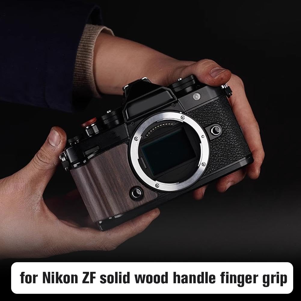 Amazon | Shnmersy For Nikon ZF カメラ 用 木製ハンドグリップ カメラ