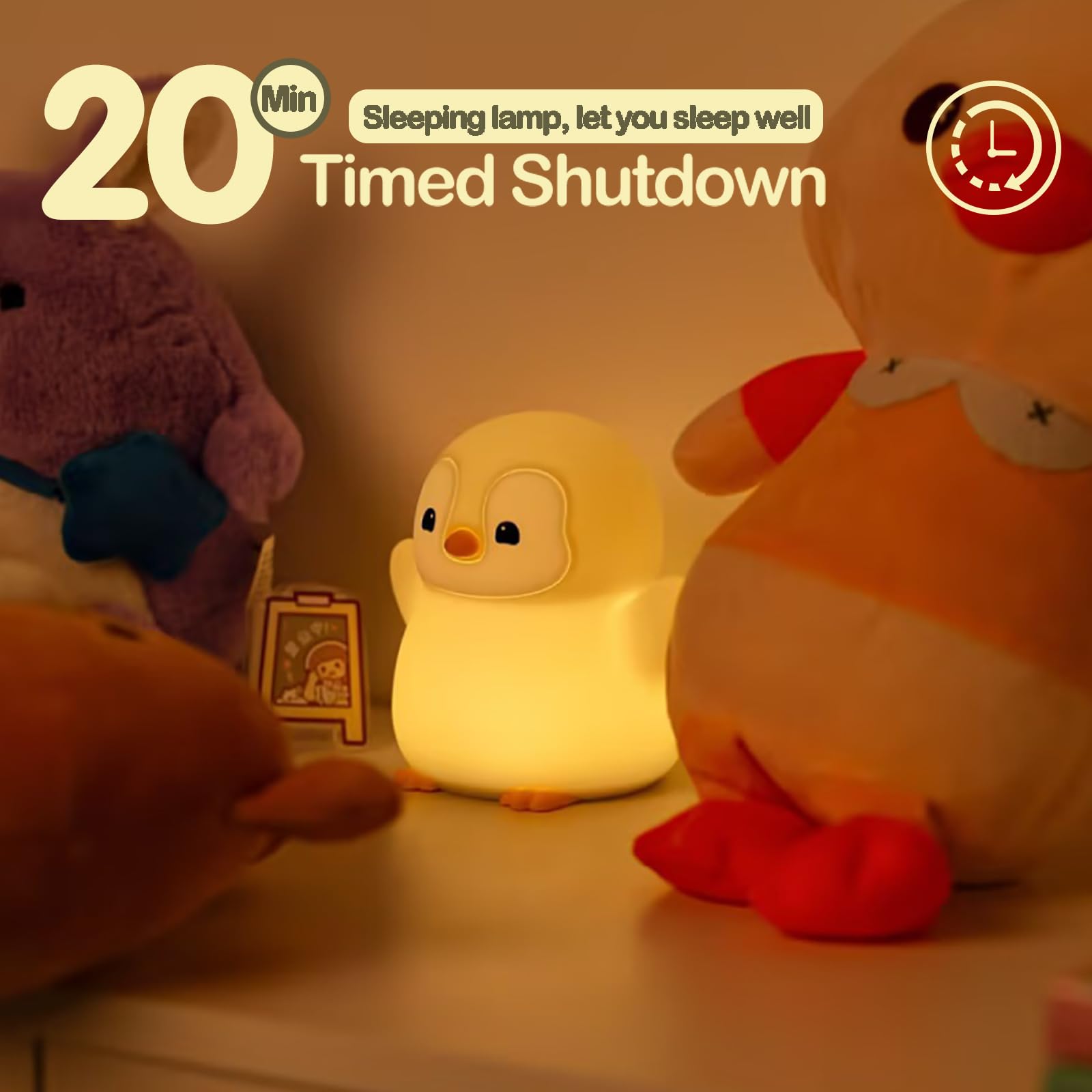 Amazon.com : ATSUI Happy Penguin Night Light, LED Squishy Novelty