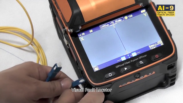 Image of AI-9 Fiber Optic Fusion Splicer - Six Motor Core Alignment - Fully Automatic FTTH Splicer - 5S Heating, 15S Splicing (7800mA)