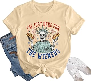 I'm Just Here for The Wieners - Camiseta con cuello en V para perro caliente