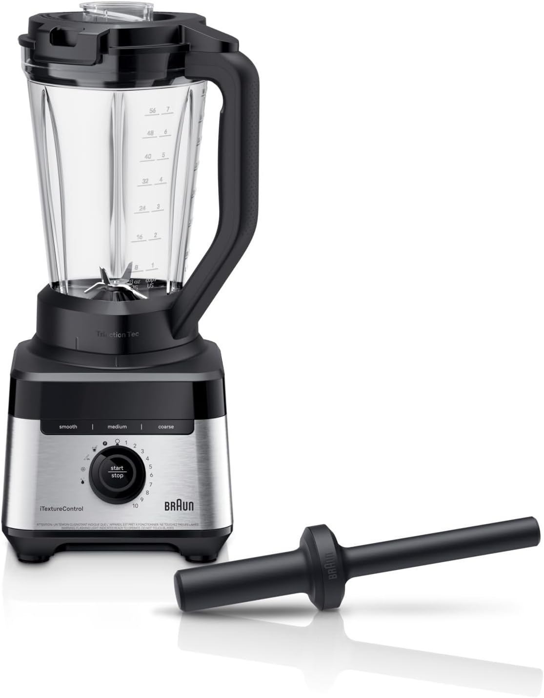 Braun TriForce Power Blender – Powerful 1200 Watt Countertop Blender with 10 Manual Speeds, 3 Texture & 3 Food Settings, Stainless Steel Blades for Effortless Emulsifying, for Smoothies, Purees & More Braun TriForce Power Blender – Powerful 1200 Watt Countertop Blender with 10 Manual Speeds, 3 Texture & 3 Food Settings, Stainless Steel Blades for Effortless Emulsifying, for Smoothies, Purees & More