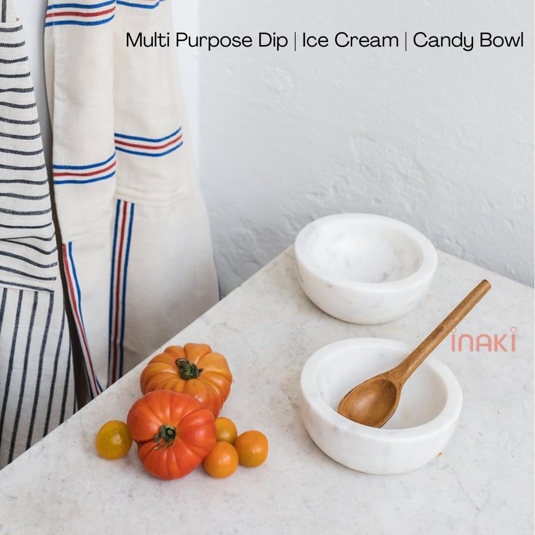 NikkisPride Bol à Goûter En Marbre Avec Support En Laiton