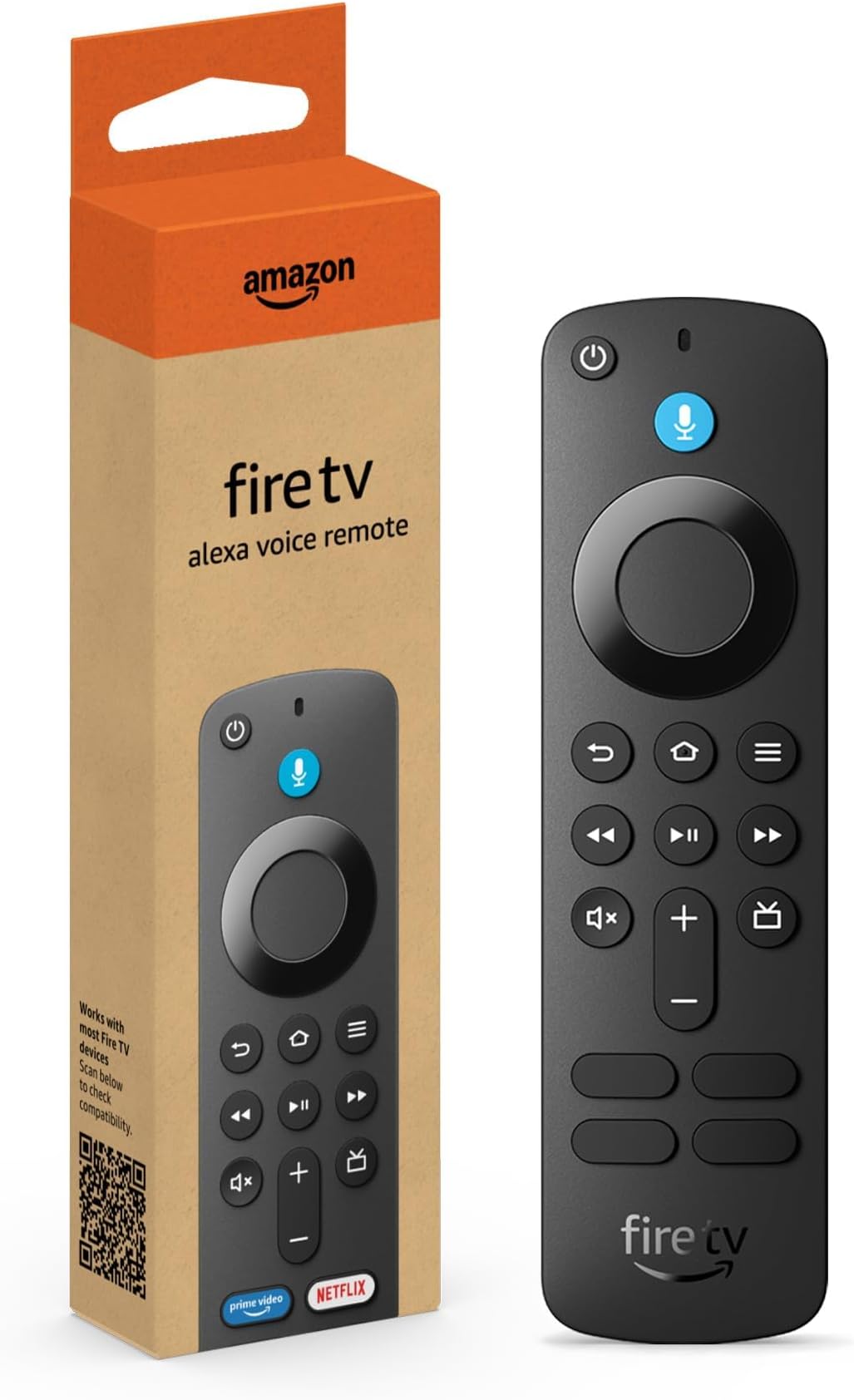 Amazon Made Fire TV Alexa Voice Remote with TV controls, requires compatible Fire TV device