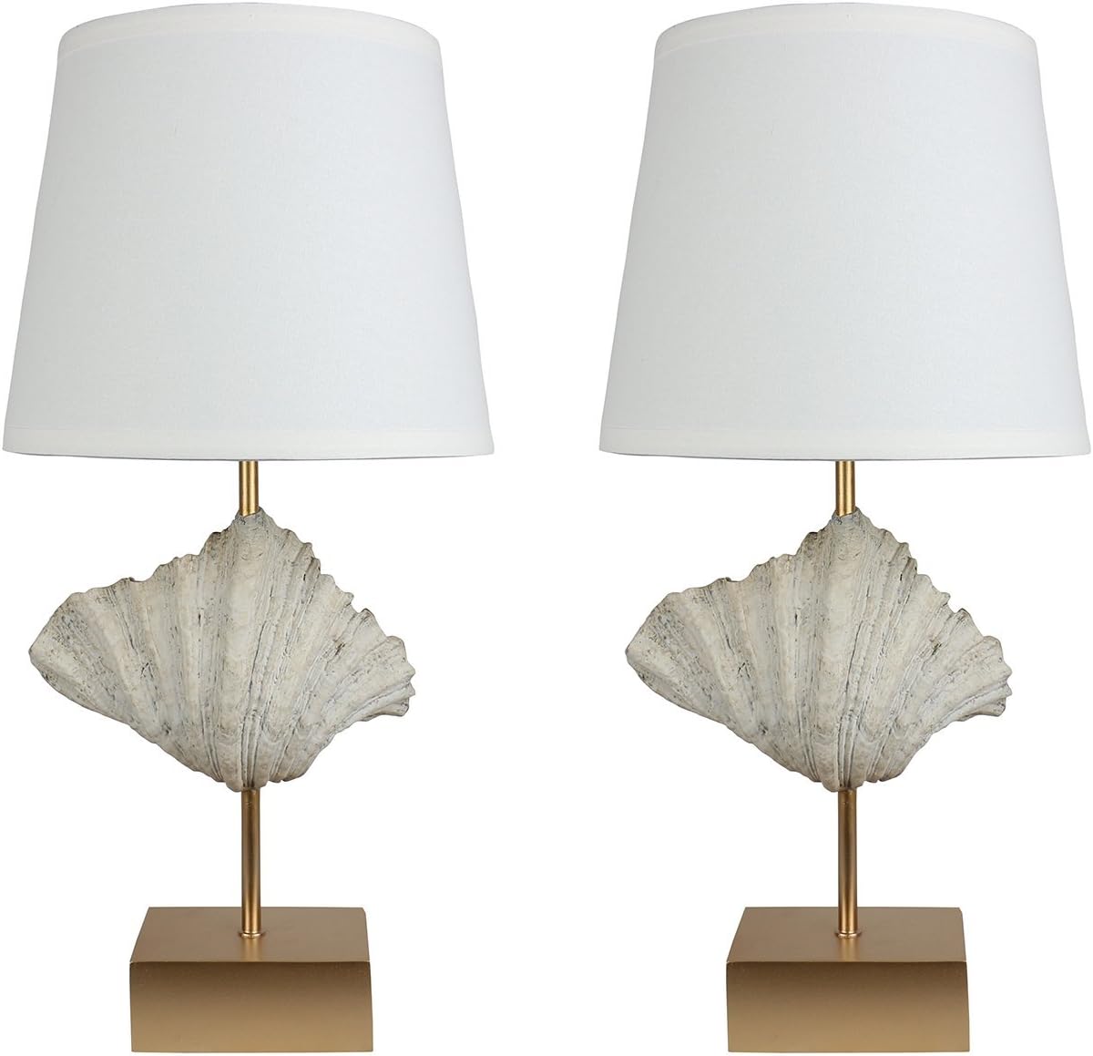 Urbanest Set of 2 Shell Table Lamps, Copper, 22 1/2-inch Tall - Amazon.com