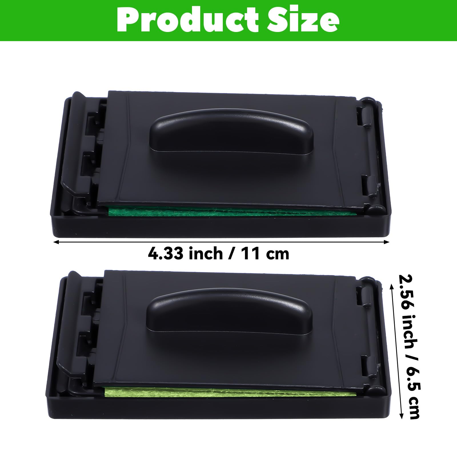 Xinjoduz 2 PCS Guitar String Cleaner, Fretboard Cleaner Wiper Guitar Polishing Cloth Tool Scrubber Violin Cleaning Cloth Maintenance Care Kit for Bass Ukulele Electric Guitars(Black & Green) - Image 2