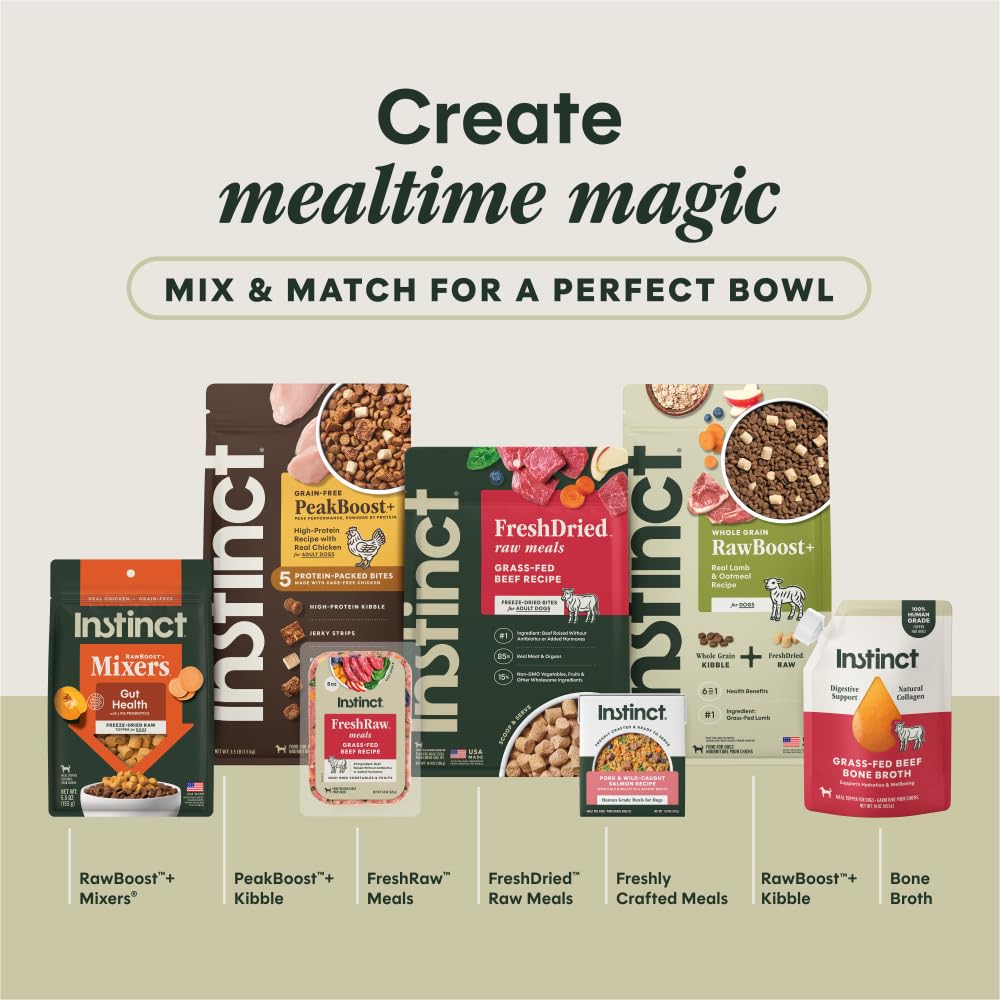 Instinct Be Natural - Alimento seco para perros con pollo y arroz integral, bolsa de 25 libras