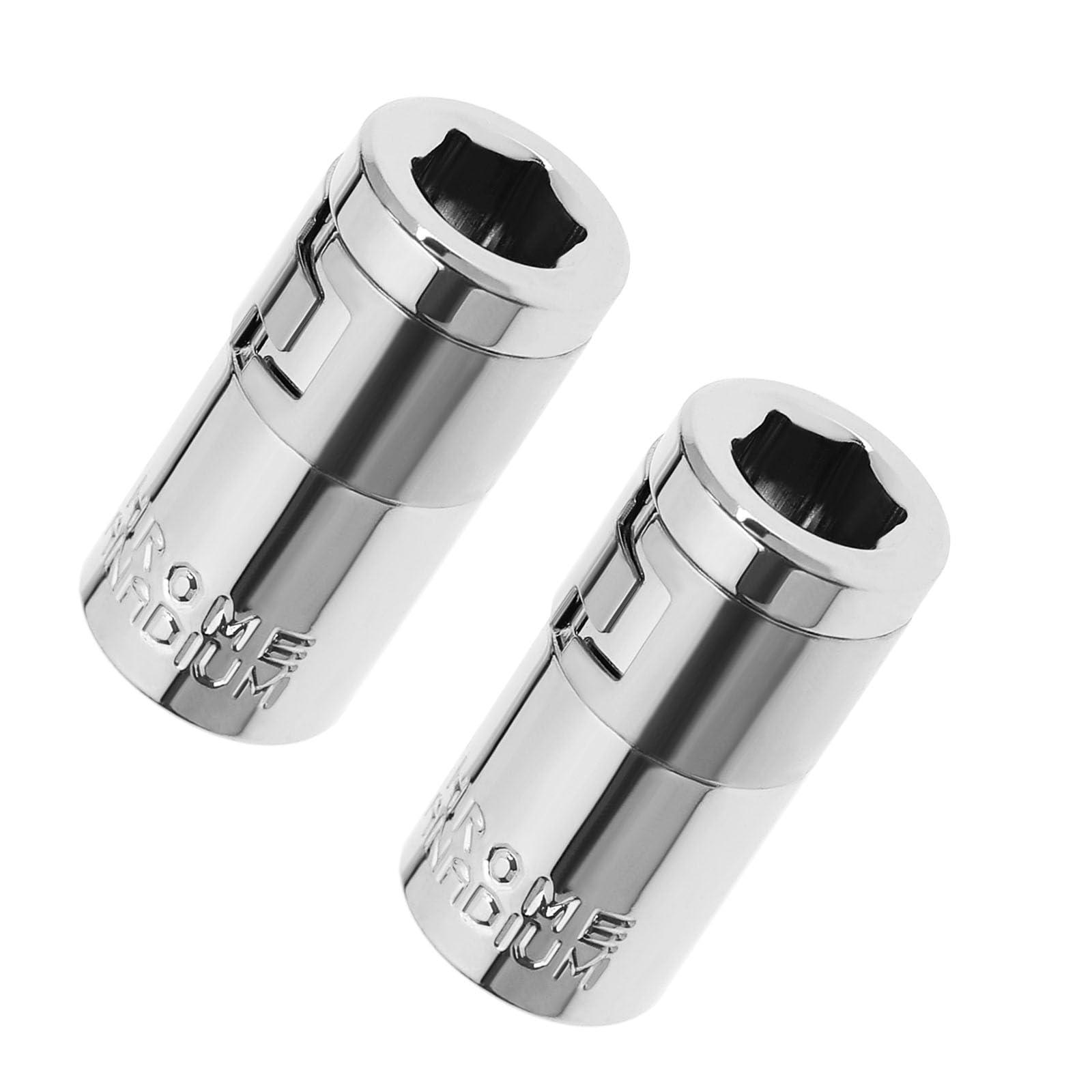 SG Store 2 Pieces 1/4 Inch Square Hole to 1/4 Inch Hex Converter Metal 1/4 Inch Square Drive to 1/4 Inch Hex Socket Bits Converter Screwdriver Accessories