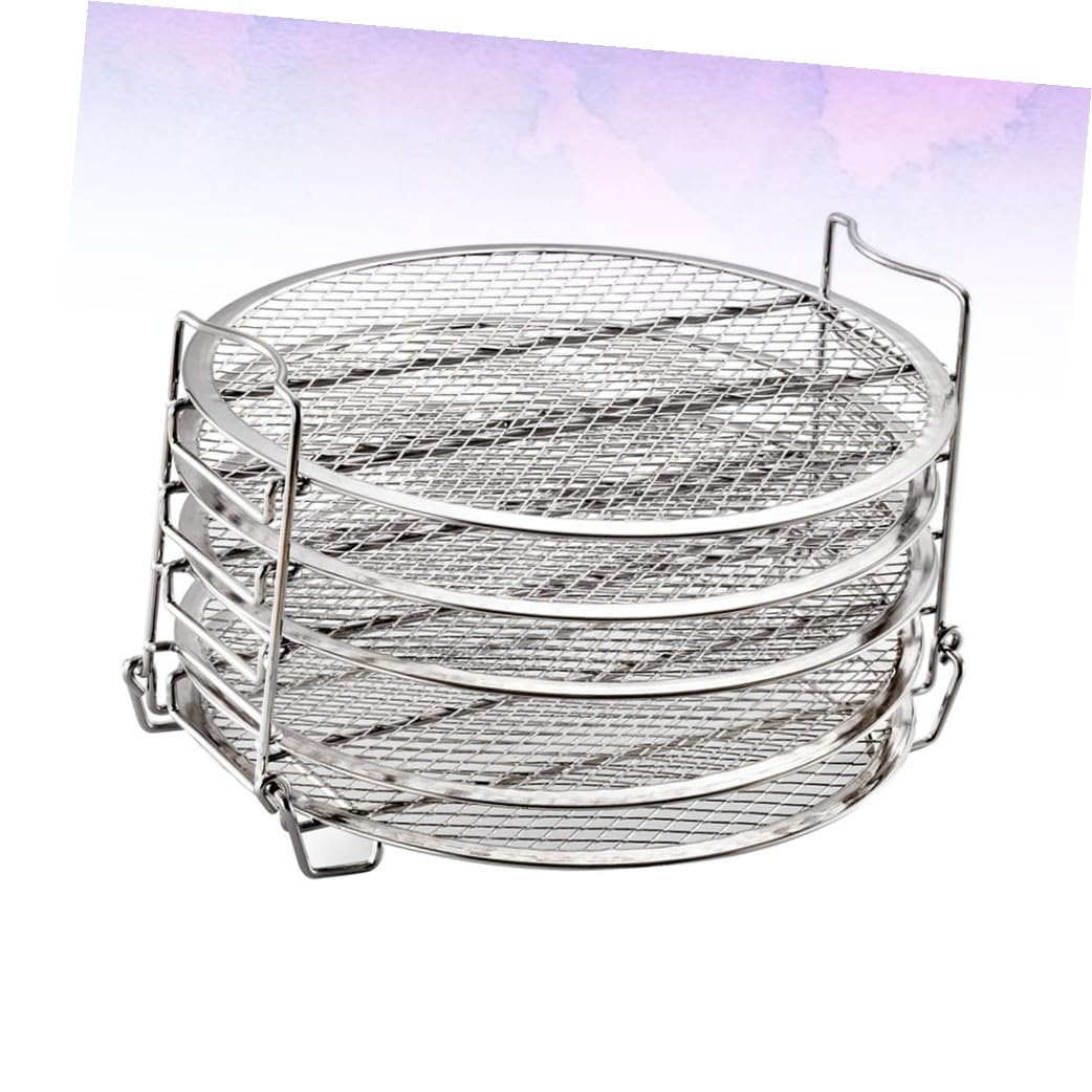 Alipis Supporti Friggitrice Ad Aria in Acciaio Resistente Strati Rack Disidratatore Impilabile Per Friggitrice Foodi e Accessori Cottura Salubri e Anti-ruggine