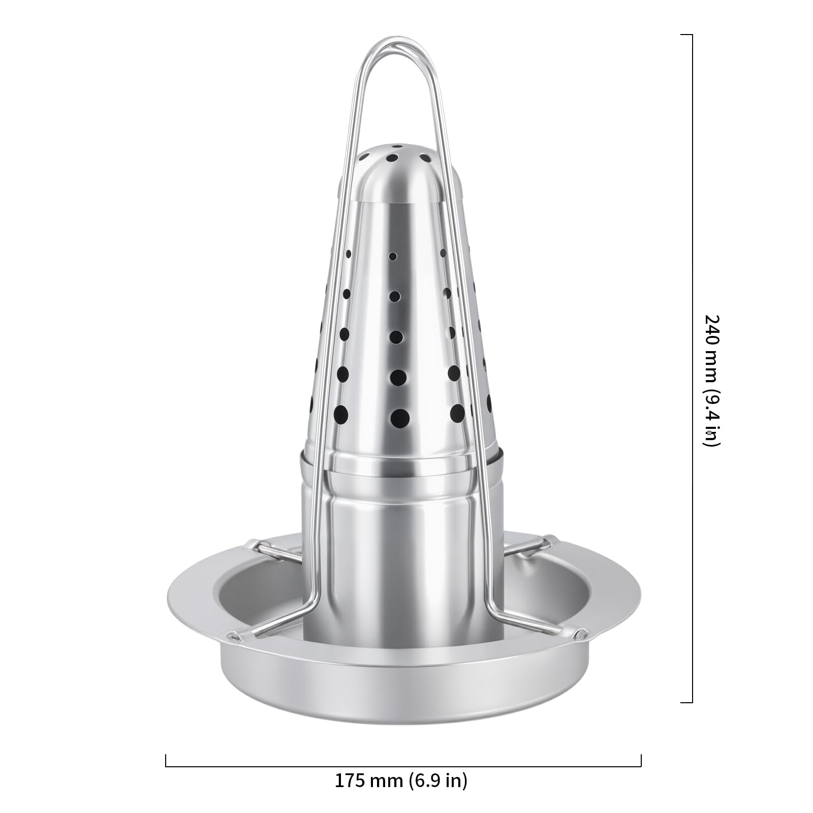 2 Stück Edelstahl Hähnchen Ständer, Bräter Huhn Halterung Vertikal Hähnchen Ständer Grill, Hähnchengriller, Hähnchenbräter Grill, Hähnchenbräter für Hausgrill, 17.5 x 24 cm