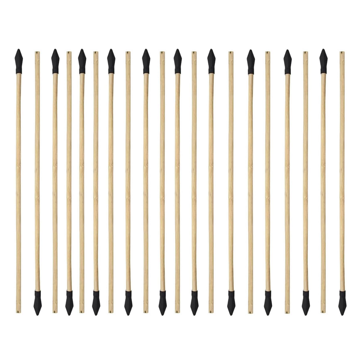 Strhopelove 20s Kids Archery Bamboo Kids Arrow Replacement Arrows with Rubber Tip Suction Cup Beginner Safe Bamboo Arrows Shooting Arrows Indoor and Outdoor (19.6Inch)