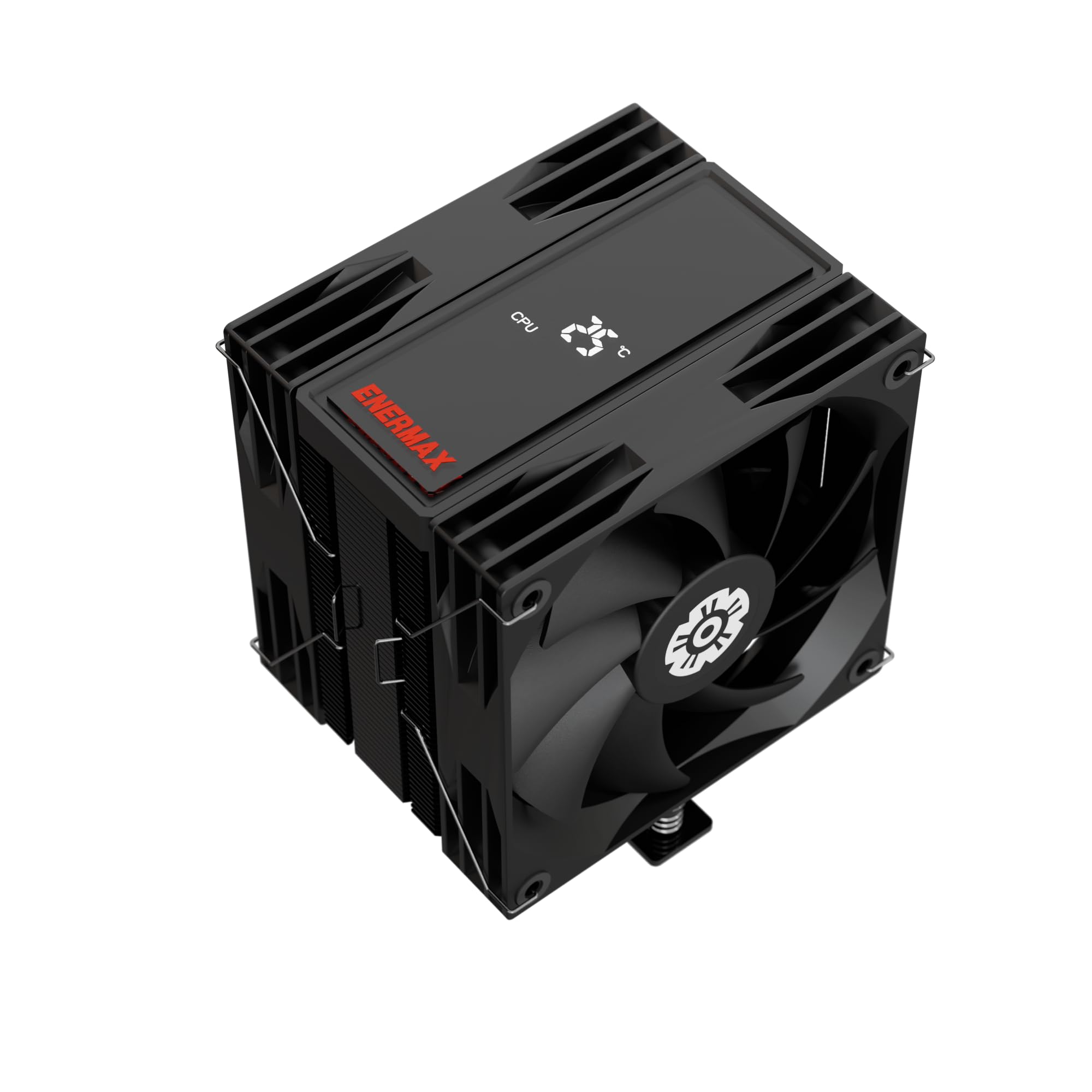 ENERMAX ETS-T41D CPU, indicatore di stato digitale, 2 x 120 mm, cuscinetti FDB, 4 x tubi di calore verniciati da 6 mm, TDP 220W+, con Dow Corning TC-5888, AMD AM5/AM4 Intel LGA1851/1700/115x