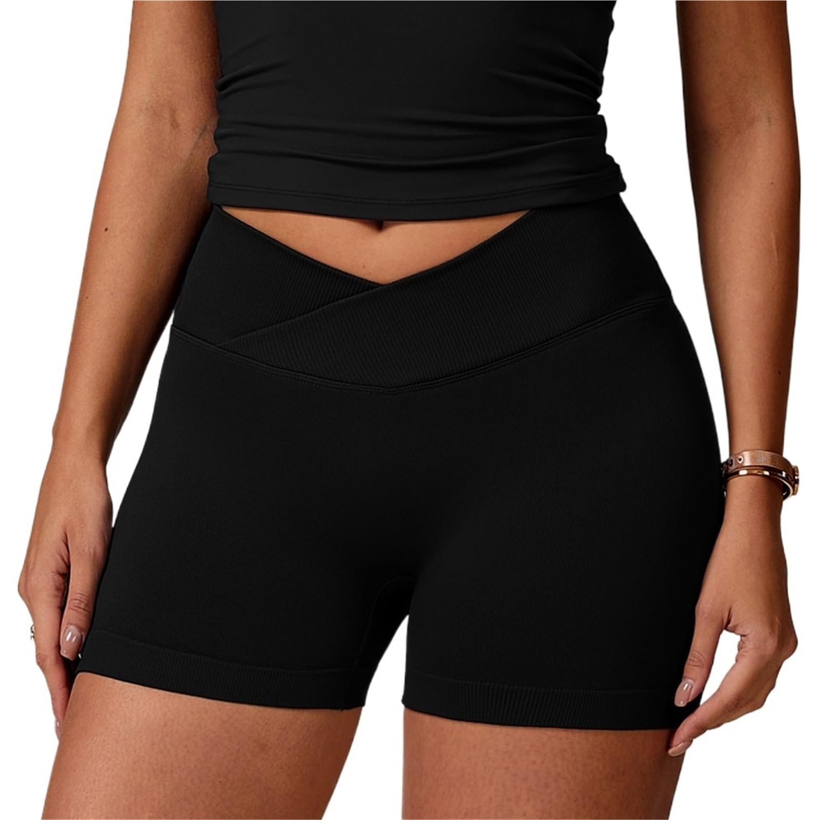 Shorts Sportivi da Donna Pantaloncini da Donna a Vita Alta, Senza Cuciture, Sportivi, Ciclismo, Jogging, Fitness, Push-up, Leggings, Abbigliamento Yoga per Il Ciclismo