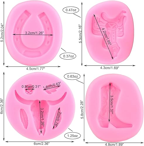 Miniatura 3 de Mujiang Molde de silicona 3D para fondant de caballo, moldes de silicona para cupcakes, decoración de pasteles, pasta de goma de mascar, juego de 4