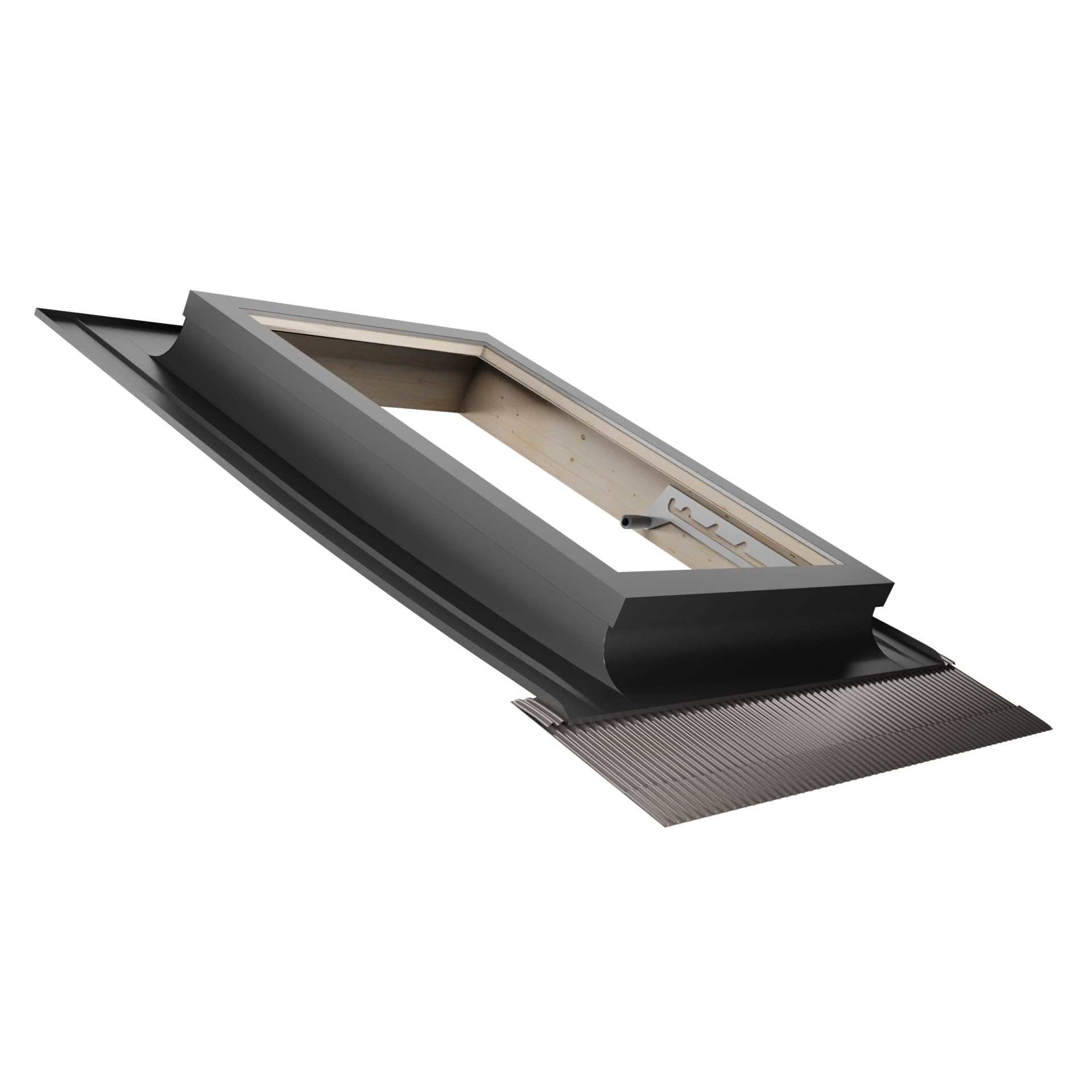 Emica - Claraboya abertura Vasistas en Aluminio | Línea Best Vidrio Antigranizo y Seguridad Interna 4T-9-4T | Tirador con 4 posiciones de apertura | Ventanas para Tejados (55x72 Base x Alto)