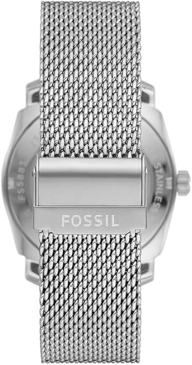 Fossil Orologio Machine Date con Tre Lancette per Uomo, in Acciaio Inossidabile con Cassa da 42 mm