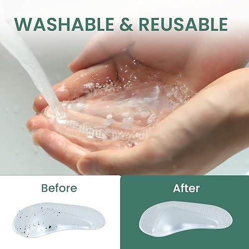 Miniatura 4 de Welnove - 8 pares de plantillas de soporte de arco de gel para fascitis plantar, alivio de fatiga y dolor de pies, almohadillas suaves para el talón