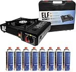 Elfmonkey – Elfmonkey Campingkocher Gaskocher mit 8 Gaskartuschen