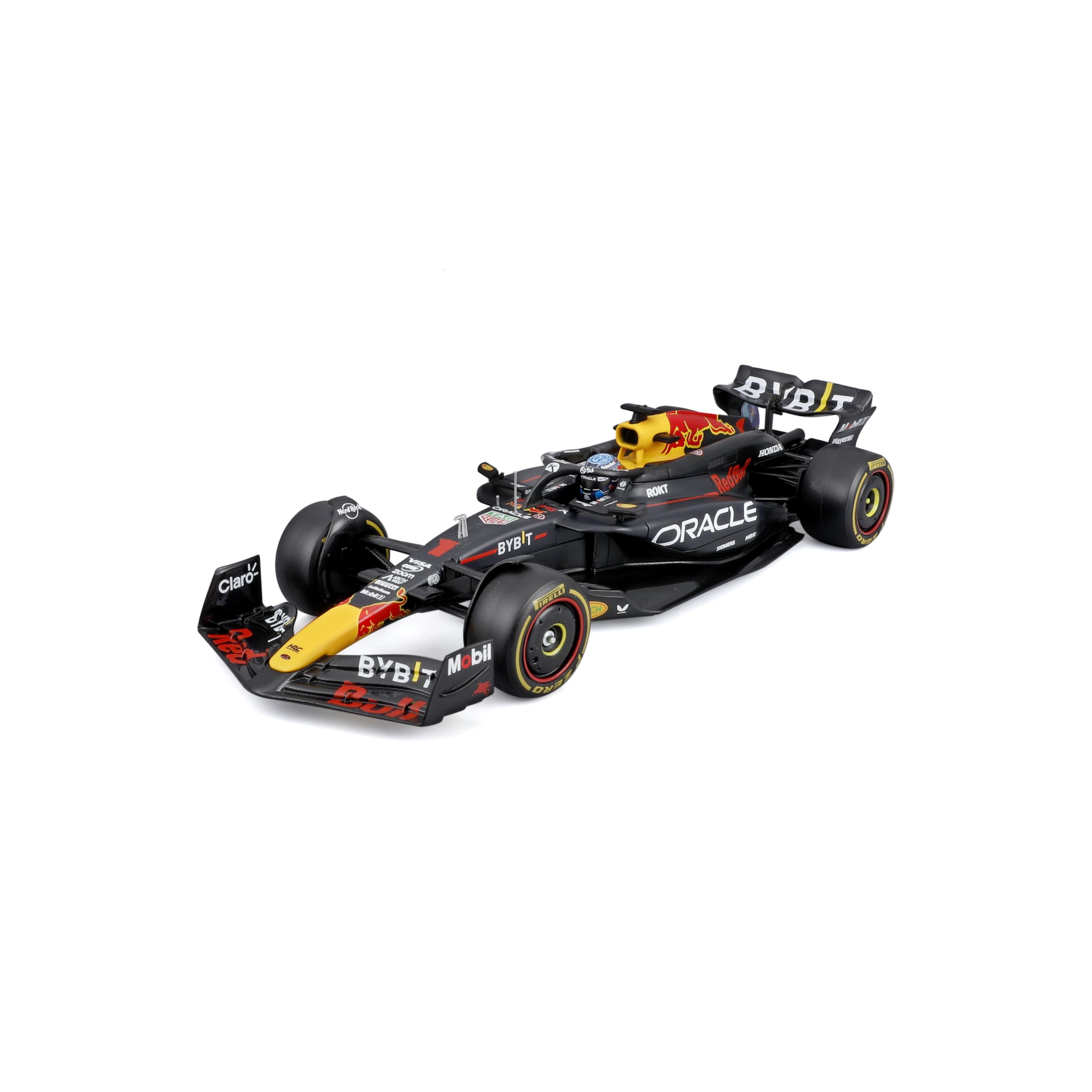 Bburago 1:24 Scale Red Bull Racing RB20 Formula 1 Car 2024 – Die‑Cast Model w/Driver Helmet, F1 Collectible