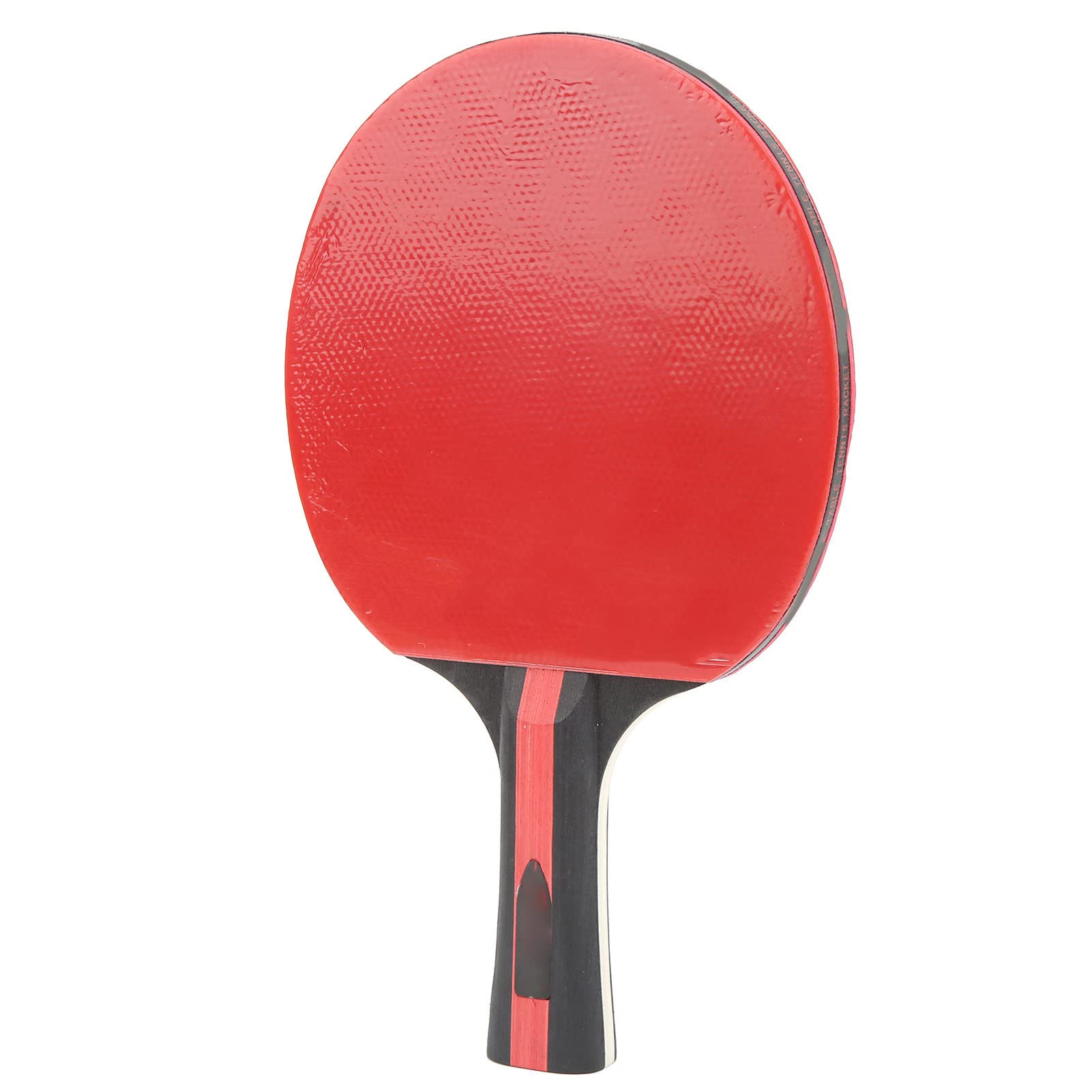 Table Tennis Bat, Table Tennis Paddle Ergonomic Handle Handshake Poplar Rubber (Red)