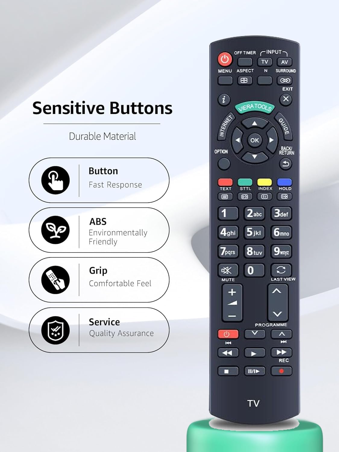 Replacement Remote Control N2QAYB000753 for Panasonic Viera Internet TV N2QAYB000752 TX-L47E5B TX-L32D25BA TX-L32E5B TX-L37E5B TX-L42E5B TX-P42S30B TX-L47EW5 TX-LF42E30 TX-L32D28ES TX-L32E30E - Image 3