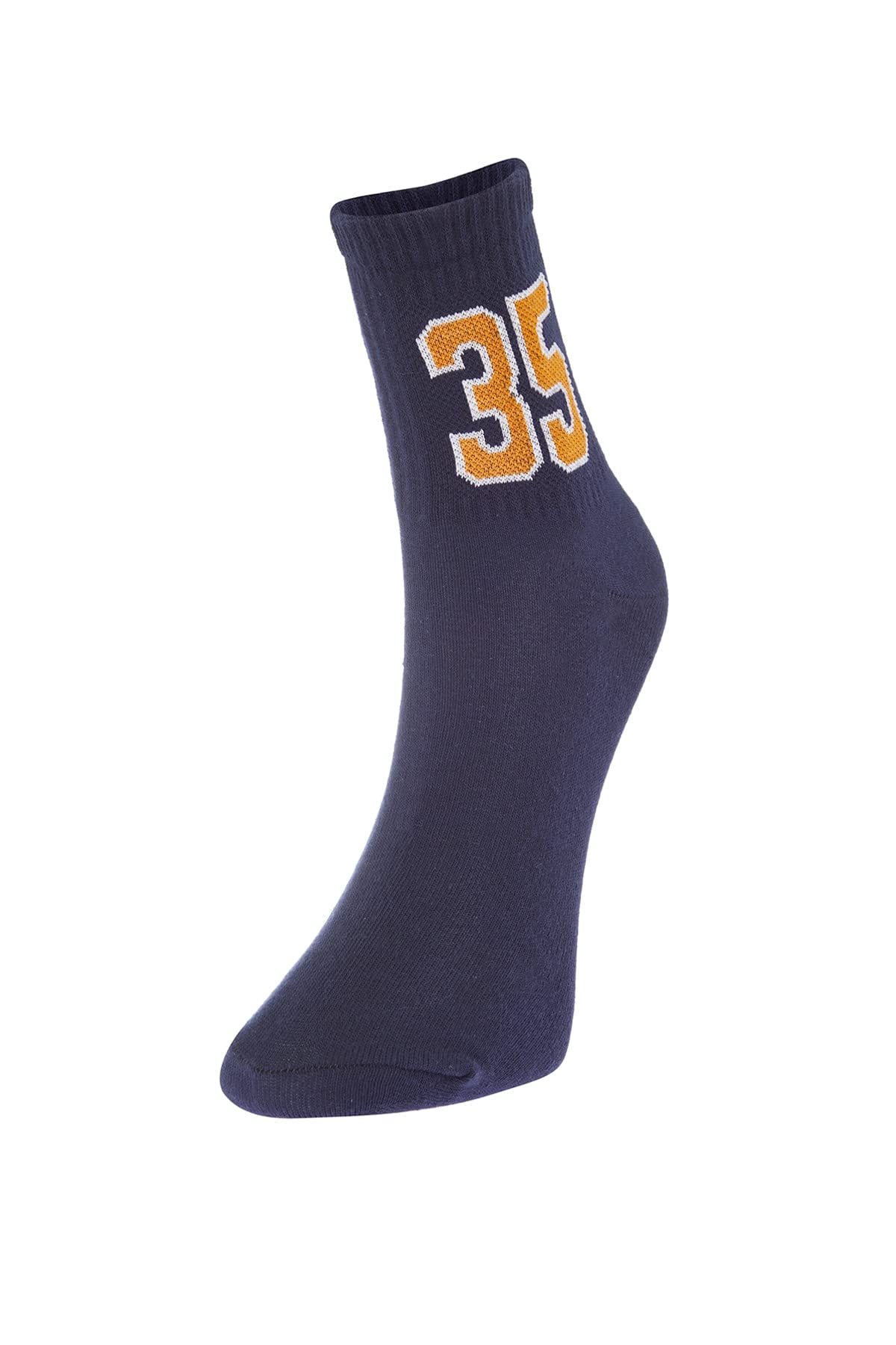 Trendyol Men's Man with Slogan 6 Pack Knit Socks, Colorful, One Size