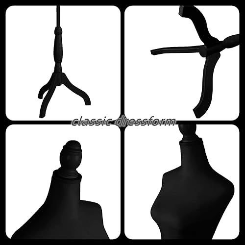 Miniatura 5 de Cuerpo de maniquí femenino, talla grande 10-12, vestido de maniquí femenino de altura ajustable de 61 a 67 pulgadas, cuerpo de maniquí con soporte