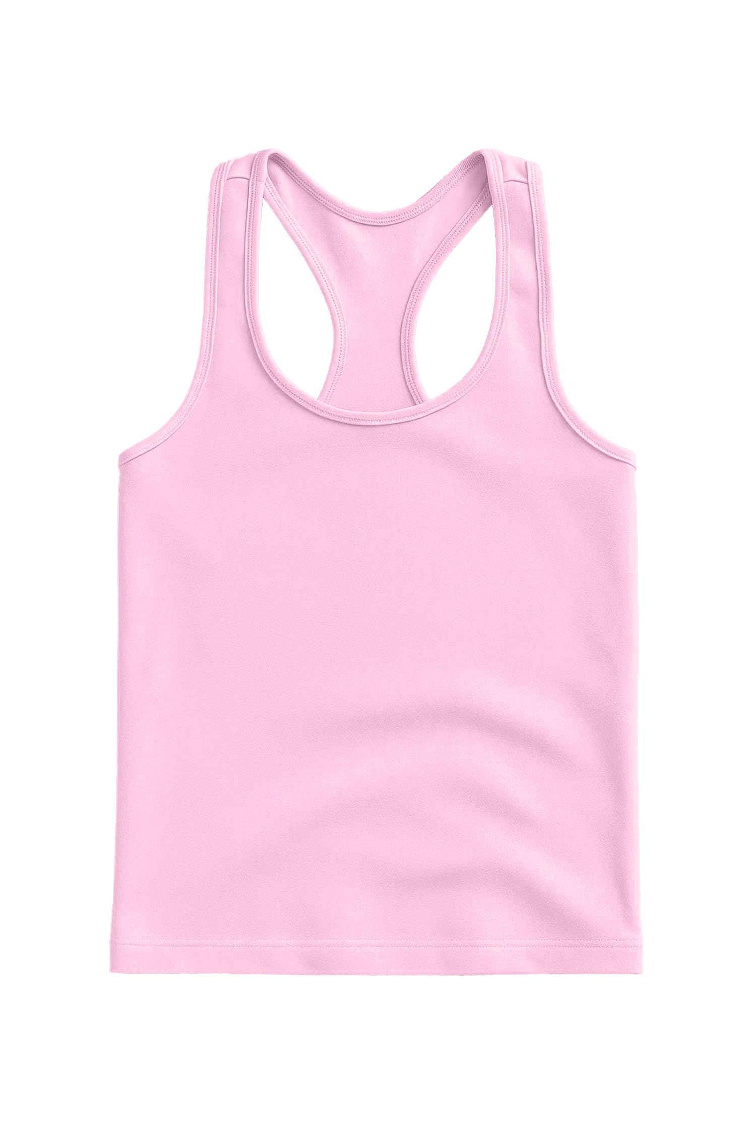 Kurve Premium Girls Seamless Supersoft Wide Strap Comfortable Racerback Tank (Made with Love in The USA)