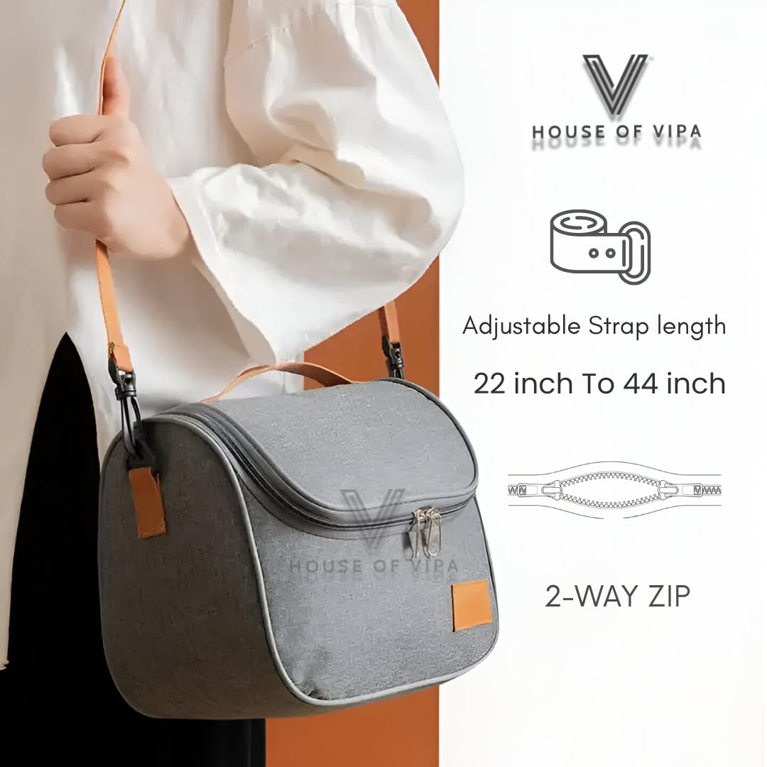 HOUSE OF VIPA Insulated Lunch Box Bag - Stylish Lunch Box for Office Women - Premium Lunch Bags for Office Men - Durable and Leakproof Stylish and Durable Lunch Bags for Women. 3