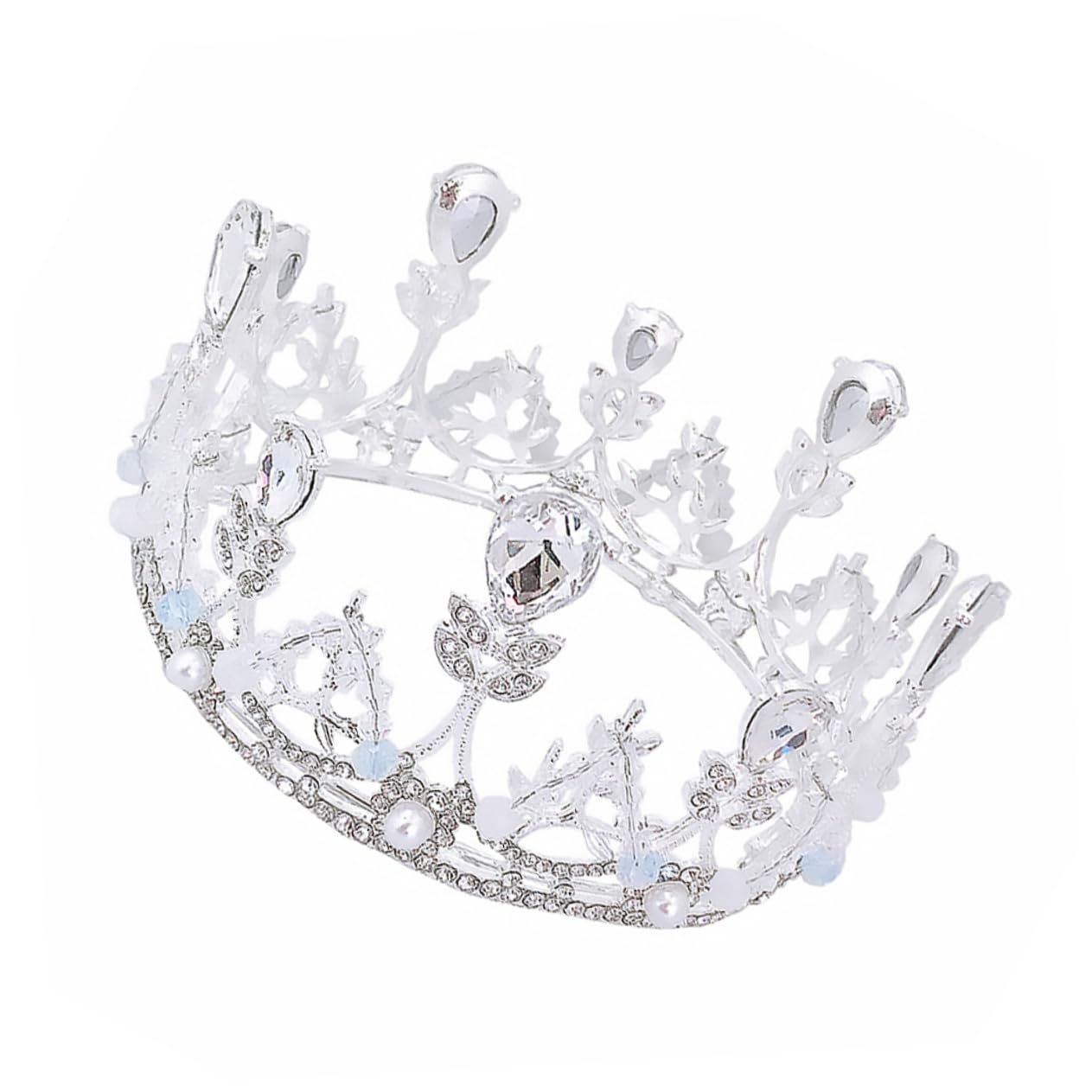 FOMIYES 2 Pcs Children's Crown Rhinestone Princess Prom Party Headband Tiaras and Crowns for Little Girls Kids Crystal Head Band Birthday Children Headdress Hair Alloy Women's Scarf