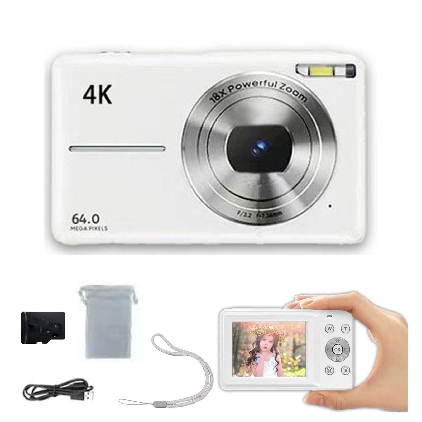 新品　4Kデジタルカメラ 6400万画素 Amazon | デジタルカメラ デジカメ 6400万画素 4K動画撮影