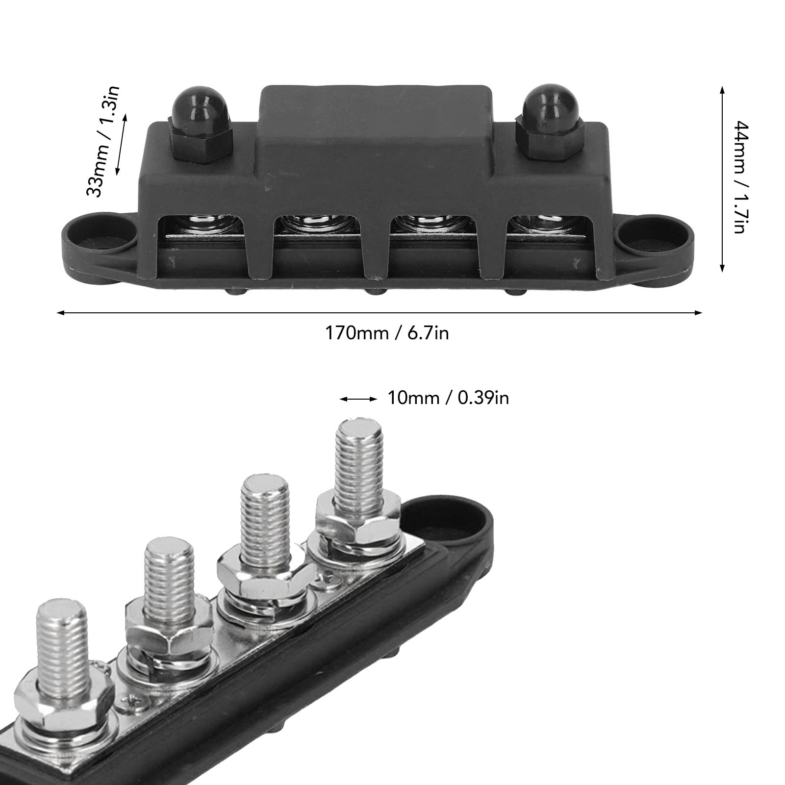 2 Pièces Module Barre Omnibus M10 250A - Bloc Distribution DC48V Robuste Pour Bateau Voiture