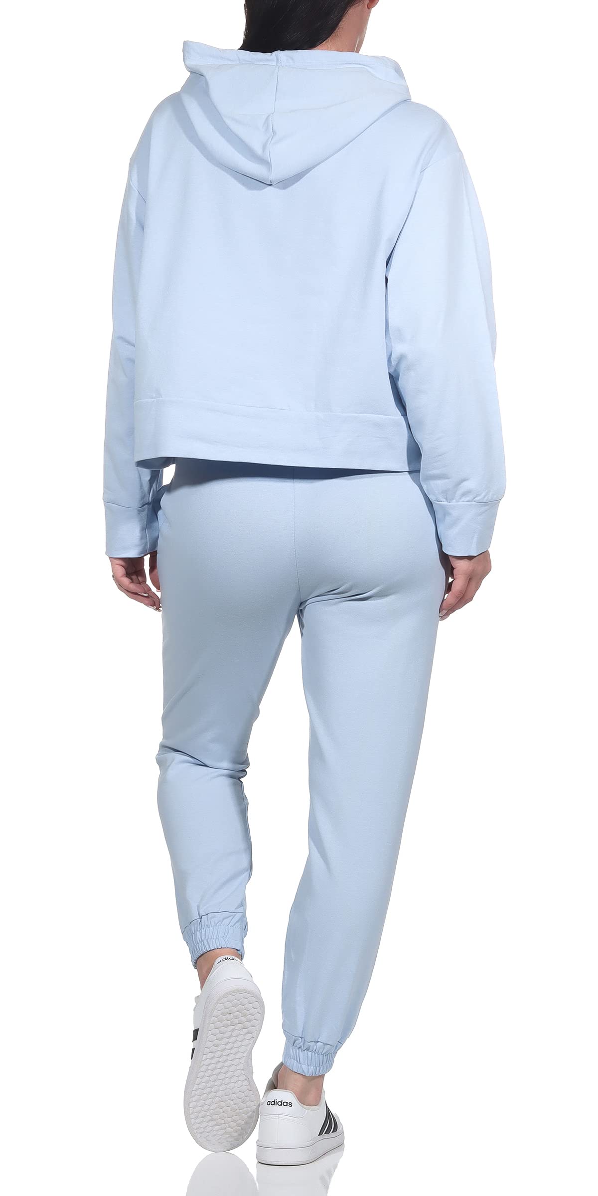 Damen Jogginganzug Zweiteiler für Freizeit und Sport Trainingsanzug Hausanzug Hoodie und Hose 83991