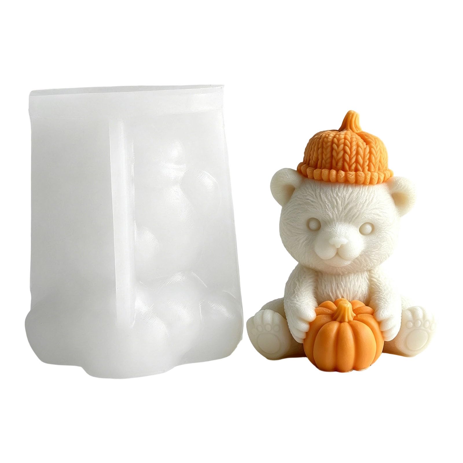 PANGBOER Food Grade Silicone Making with Pumpkin Bear Design Halloween