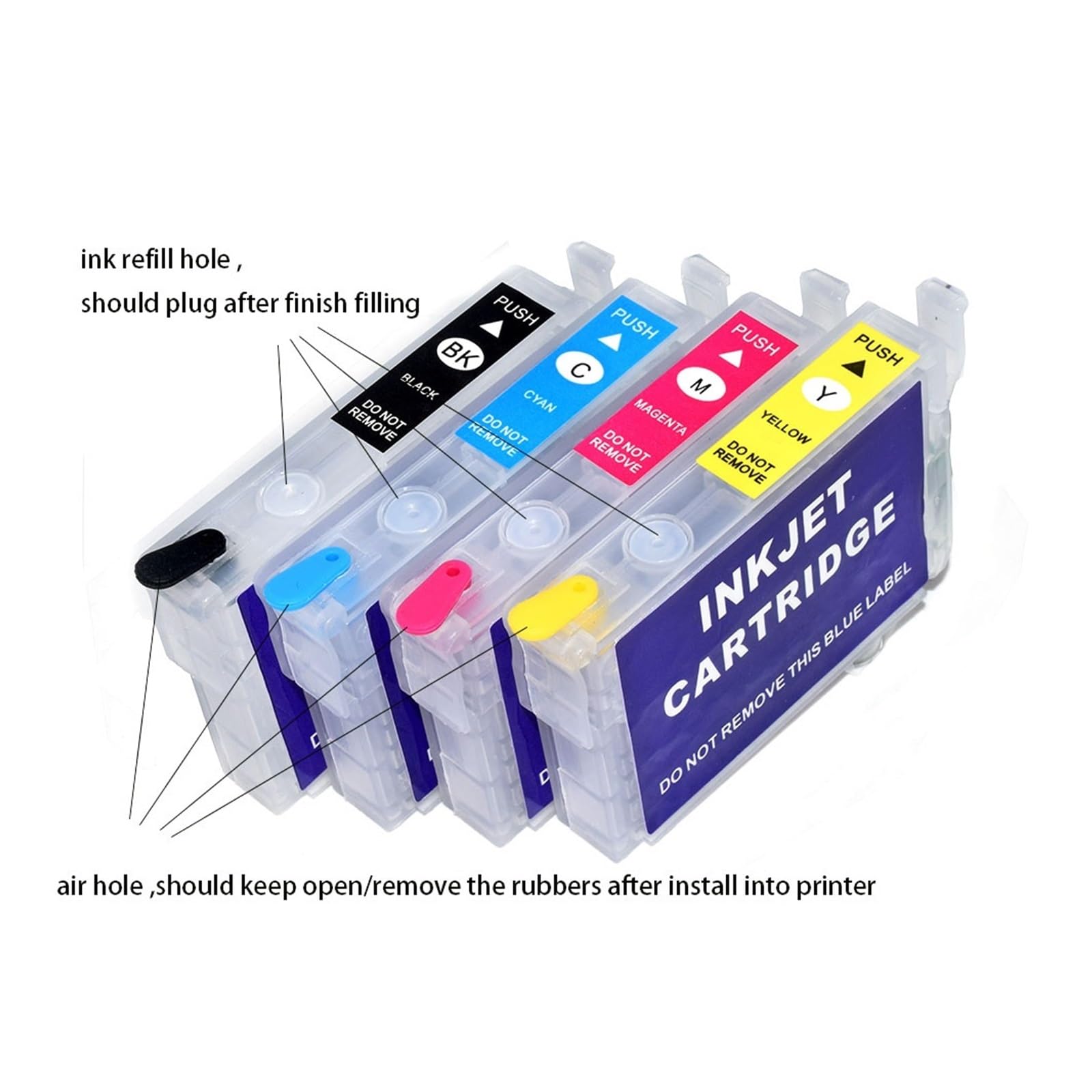 Compatibile con Epson SX210 SX200 T0711 Ink Cartridge | Cartuccia ricaricabile Europa da 4 pezzi con chip ARC SX209 SX115 SX110 SX105 SX100