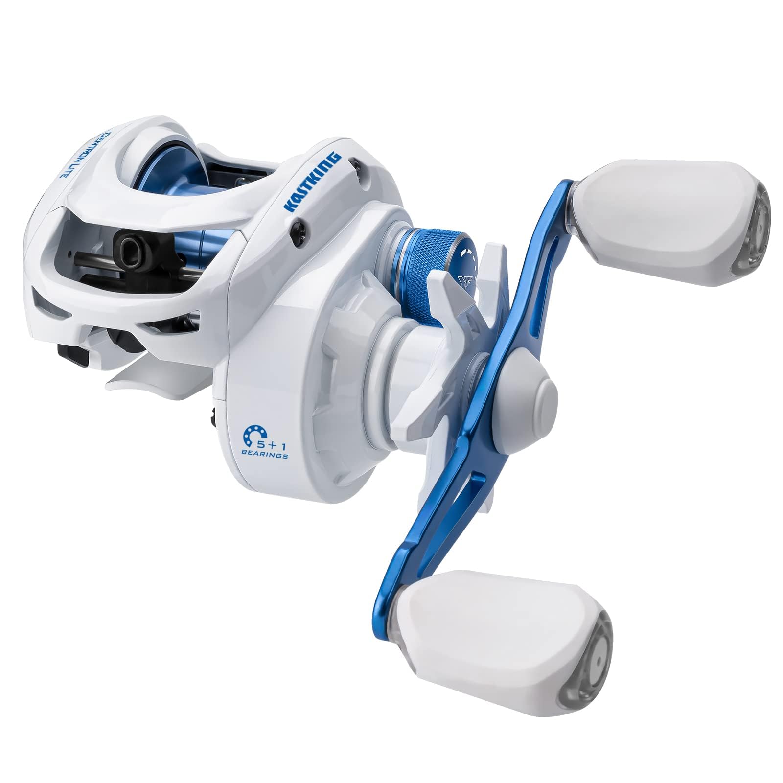 KastKing Centron Lite Baitcasting Fishing Reel – Lightweight, Glass Fiber Infused Nylon Frame – 7.6 OZ – 5 + 1 Anti-Reverse Ball Bearings, 7.1:1 High-Speed Gear Ratio Fishing Reel with Compact Design