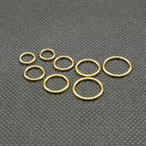 Surgical Stainless Steel 16G Septum rings Gold plated Hoop Nose Rings Daith earrings 6mm 8mm 10mm 12mm set Hinged Clicker Hoop Piercing Jewelry for Women Men(6-12mm 4pair 16G Gold)2