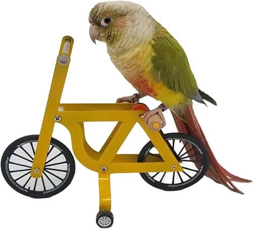 Miniatura 5 de Juguete de entrenamiento de inteligencia de pájaros, rompecabezas de loro, juguete de bicicleta para pájaro pequeño y mediano, juguete educativo de