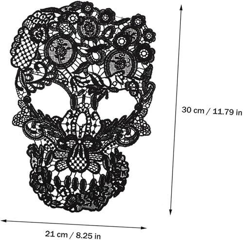 Miniatura 9 de KJHBV 4 vestidos de encaje con adornos de encaje, apliques negros de moda, decoración de moda, ramillete negro, esqueleto, apliques de encaje,