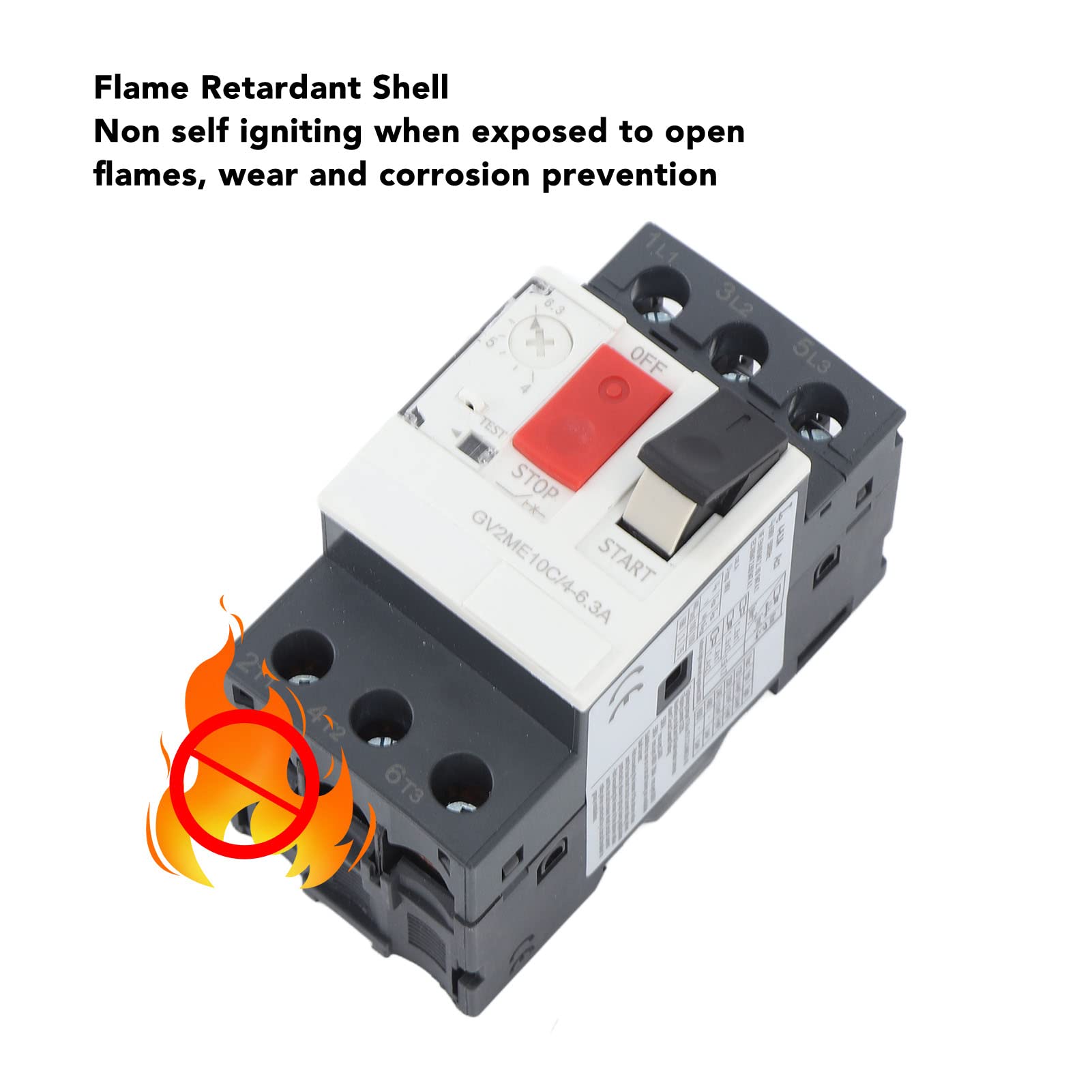 GV2-ME14C Disjoncteur de Protection Moteur, AC690V, Installation sur Rail 35mm, 6-10A, Protection Contre Courts-circuits et Surcharges, Contrôle par Bouton, Matériau ABS