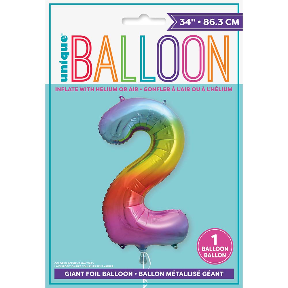 Balon foliowy w kształcie tęczy (86 cm) - idealny na uroczystości, dekoracje imprezowe, urodziny i nie tylko - 1 szt