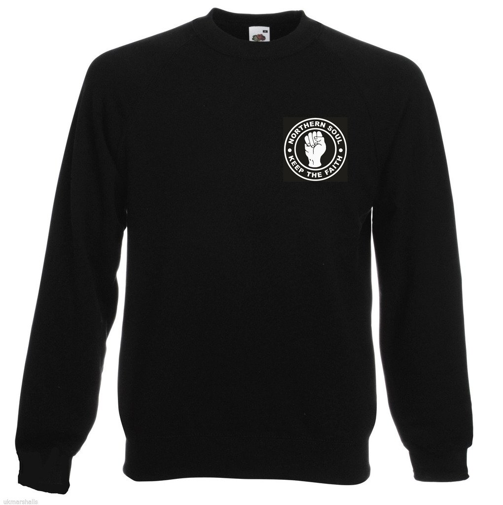 zappatee Northern Soul - Keep The Faith Sweat Shirt Black XL